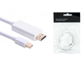 Кабель DisplayPort miniDP (папа) - HDMI (папа) 3 м белый (V1.4)