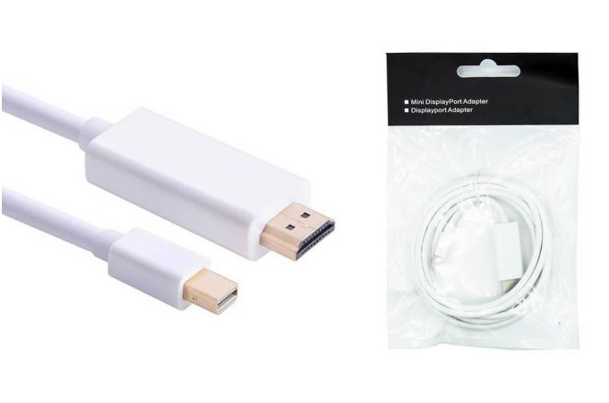 Кабель DisplayPort miniDP - HDMI (папа - папа) 3 м белый (V1.4)