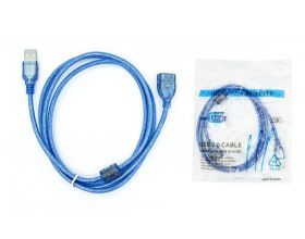 Кабель USB 2.0 удлинитель Type-A (папа - мама) 0,3 м синий