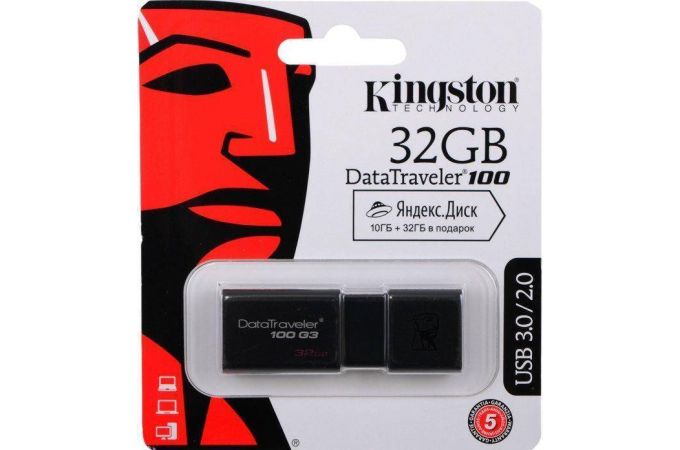 Флешка USB 2.0 Kingston DataTraveler 100 G3 32Gb
