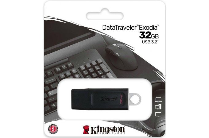 Флешка USB 2.0 Kingston DataTraveler Exodia Black 32Gb