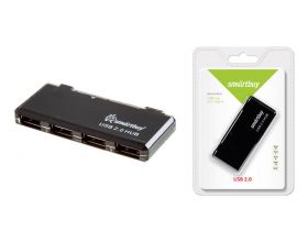 USB 2.0 Хаб Smartbuy 6900, 4 порта, черный (SBHA-6900-K)