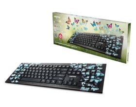 Клавиатура проводная мультимедийная с принтом Smartbuy 223 USB Butterflies (SBK-223U-B-FC)/20