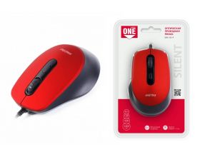 Мышь проводная беззвучная Smartbuy ONE 265-R красная (SBM-265-R) / 40