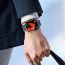 Ремешок для Apple Watch HOCO AS102 Жидкий силиконовый магнитный ремешок для часов iWatch (38/40/41 мм) (светлый с оранжевым)