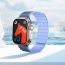 Ремешок для Apple Watch HOCO AS102 Жидкий силиконовый магнитный ремешок для часов iWatch (38/40/41 мм) (светлый с оранжевым)