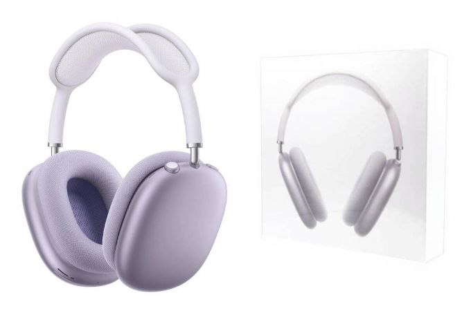 Наушники мониторные беспроводные AirPods Max USB-C в коробке Premium (copy orig.) (фиолетовые)