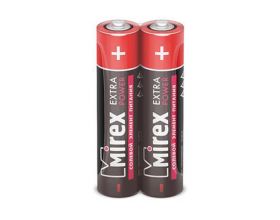 Батарейка солевая Mirex R03 / AAA 1,5V  цена за 2 шт (2/60/2400), shrink (23702-ER03-S2)