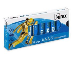 Батарейка алкалиновая Mirex LR03 / AAA 1,5V  цена за 10 шт (10/960), multipack (23702-LR03-M10)