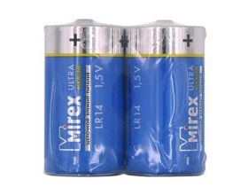 Батарейка алкалиновая Mirex LR14 / C 1,5V  цена за 2 шт (2/12/96), shrink (23702-LR14-S2)