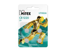 Батарейка литиевая Mirex CR1220 3V цена за блистер 4 шт (23702-CR1220-E4)
