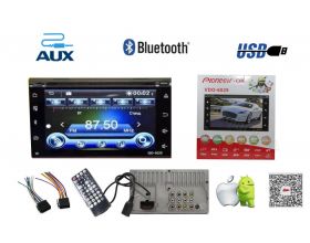 Автомагнитола VDO-6029 2DIN (С экраном, Bluetooth, FM, CD/DVD AUX, USB, SD, ПДУ, провода)