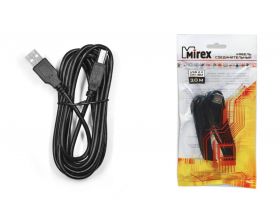 Кабель для принтера Mirex USB 2.0 AM-BM 1.8м (13700-AMBM18BK) (черный)