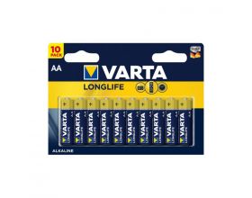 Батарейка алкалиновая VARTA LONGLIFE 4106 LR6 AA/10BL (цена за блистер 10 шт)