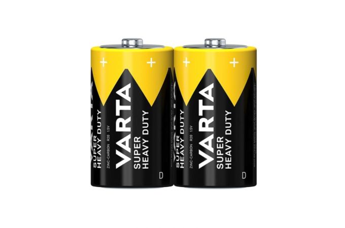 Батарейка солевая VARTA SUPER HEAVY DUTY R20/2SH (цена за спайку 2 шт)