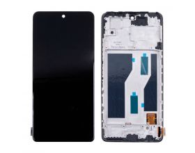 Дисплей для Xiaomi Redmi Note 10 Pro в сборе с тачскрином + рамка (черный) 6.67" OLED