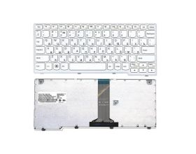 Клавиатура для ноутбука Lenovo IdeaPad S205 белая с рамкой