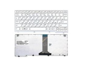 Клавиатура для ноутбука Lenovo IdeaPad S205 белая с рамкой