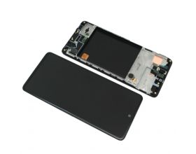Дисплей для Samsung A515FN Galaxy A51 Black в сборе с тачскрином + рамка, 100%