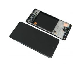 Дисплей для Samsung A515FN Galaxy A51 Black в сборе с тачскрином + рамка, 100%