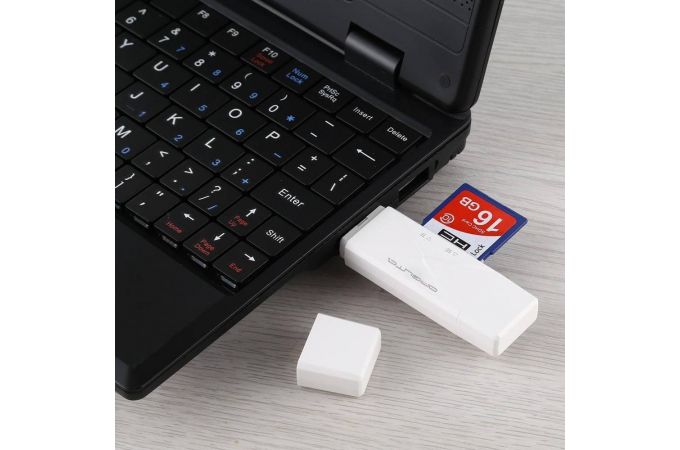 Картридер Орбита OT-PCR16 Белый картридер OTG (TF, SD, microUSB, Type-C)