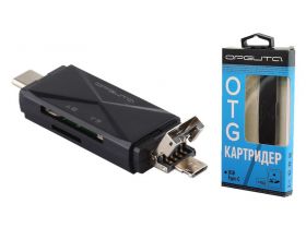 Картридер Орбита OT-PCR16 Черный картридер OTG (TF, SD, microUSB, Type-C)