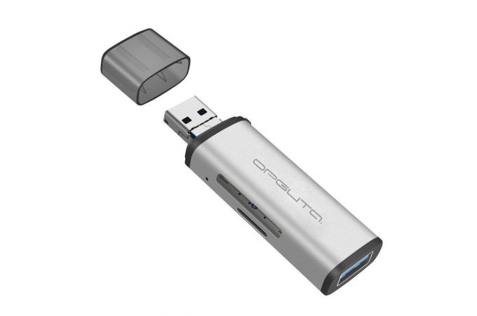 Картридер Орбита OT-PCR15 Серебро картридер OTG (TF, SD, Lightning)