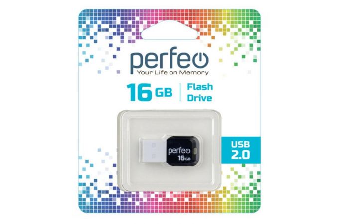 Флешка USB 2.0 Perfeo USB 16GB M02 White