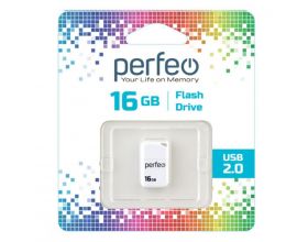 Флешка USB 2.0 Perfeo USB 16GB M03 White