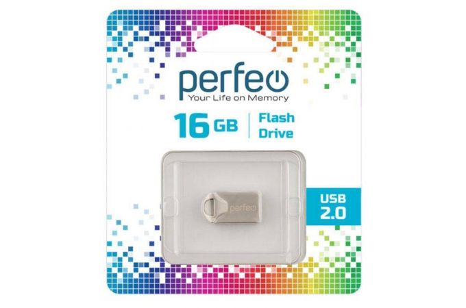 Флешка USB 2.0 Perfeo USB 16GB M10 Metal Series