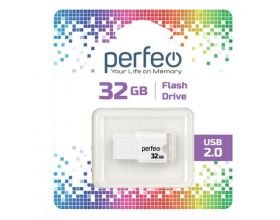 Флешка USB 2.0 Perfeo USB 32GB M01 White