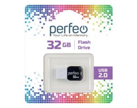 Флешка USB 2.0 Perfeo USB 32GB M02 White