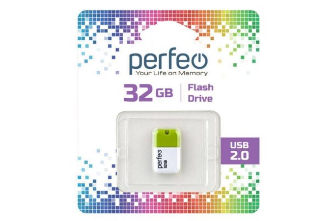 Флешка USB 2.0 Perfeo USB 32GB M04 Green