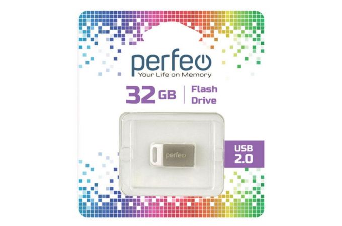 Флешка USB 2.0 Perfeo USB 32GB M05 Metal Series