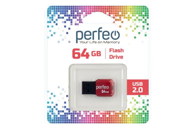 Флешка USB 2.0 Perfeo USB 64GB M02 Black