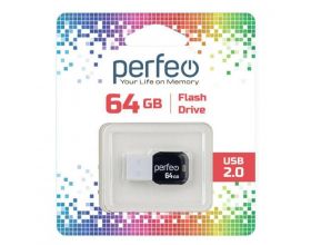 Флешка USB 2.0 Perfeo USB 64GB M02 White