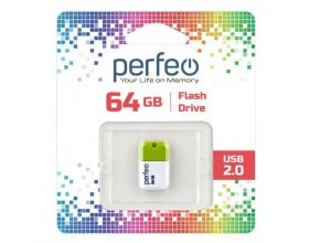 Флешка USB 2.0 Perfeo USB 64GB M04 Green