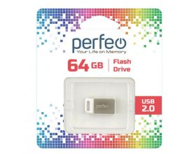 Флешка USB 2.0 Perfeo USB 64GB M05 Metal Series