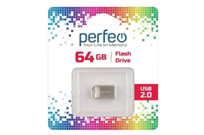 Флешка USB 2.0 Perfeo USB 64GB M09 Metal Series