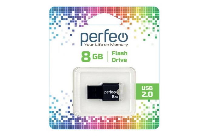 Флешка USB 2.0 Perfeo USB 8GB M01 Black