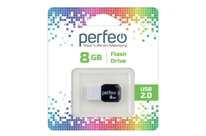 Флешка USB 2.0 Perfeo USB 8GB M02 White