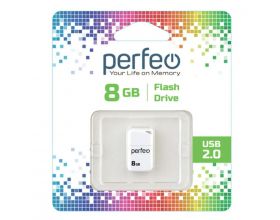 Флешка USB 2.0 Perfeo USB 8GB M03 White