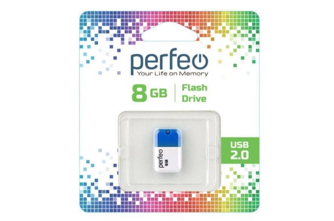 Флешка USB 2.0 Perfeo USB 8GB M04 Blue