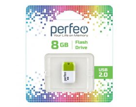 Флешка USB 2.0 Perfeo USB 8GB M04 Green