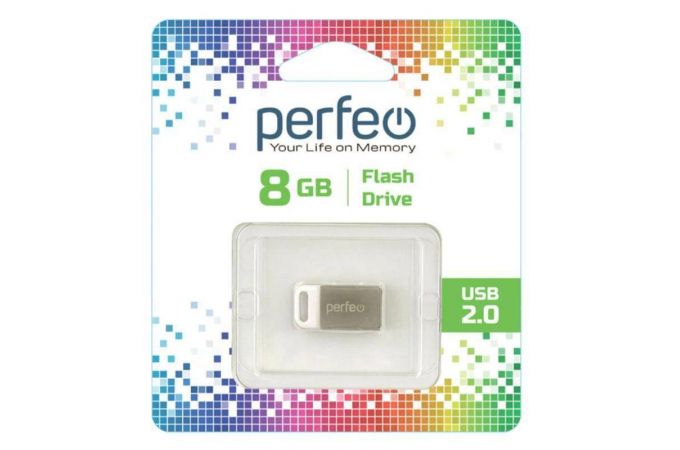 Флешка USB 2.0 Perfeo USB 8GB M05 Metal Series