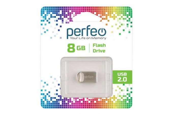Флешка USB 2.0 Perfeo USB 8GB M09 Metal Series