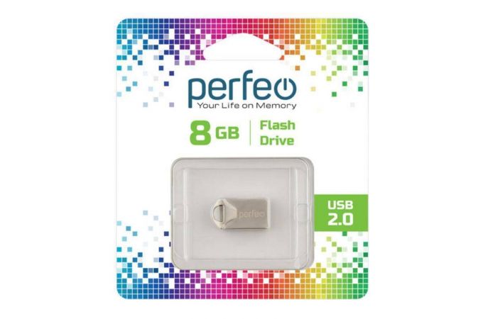 Флешка USB 2.0 Perfeo USB 8GB M10 Metal Series