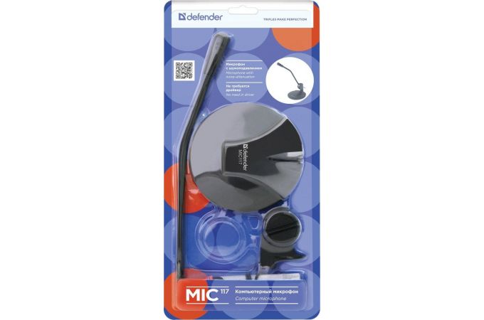 Микрофон для ПК Defender MIC-117 (черный)
