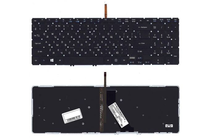 Клавиатура для ноутбука Acer TravelMate P658-M черная с подсветкой