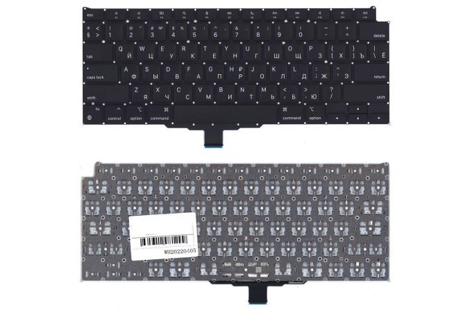 Клавиатура для ноутбука Apple MacBook Air 13 Retina M1 A2337 Late 2020 плоский Enter черная